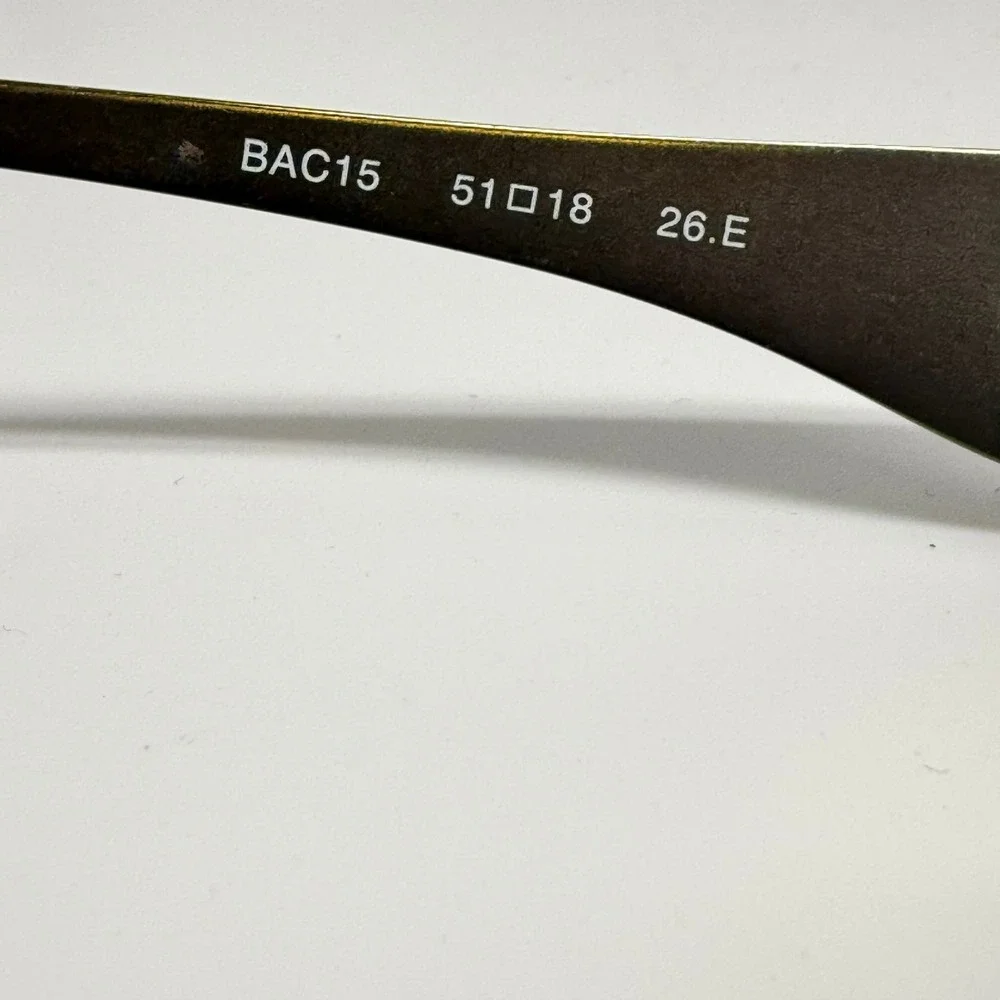 Bellinger Denmark BAC15 Eyeglass Frames Olive Green Striped Rectangular 51-18
